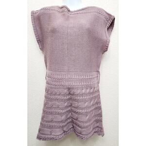 Bamboo Traders Dusty Mauve Sleeveless Boat Neck Sweater Large Tight Knit Soft